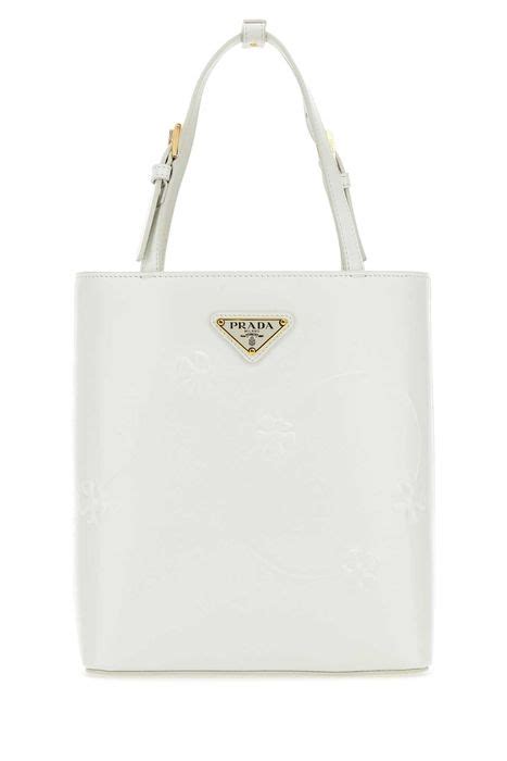 prada white leather tote side zippers|White Leather tote bag .